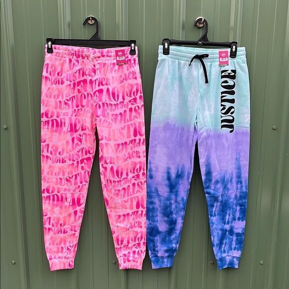 Girls Justice Comfy Fleece Jogger Pants 2-Pack Size XL (16/18) - Picture 1 of 10